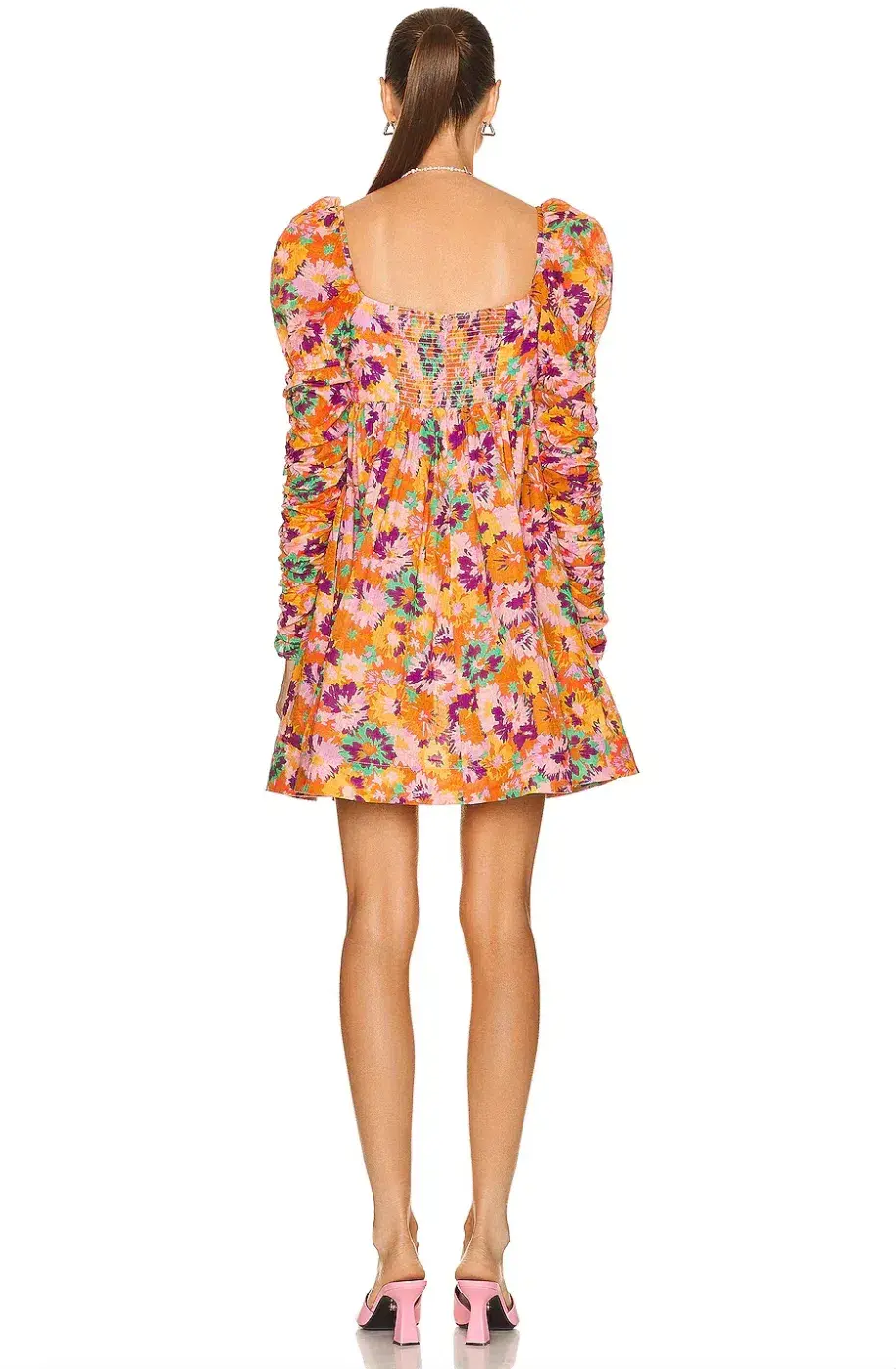 Zimmermann Violet Twist Front Mini Dress Mustard Multi Floral Size 1 / AU 10  - Image 2
