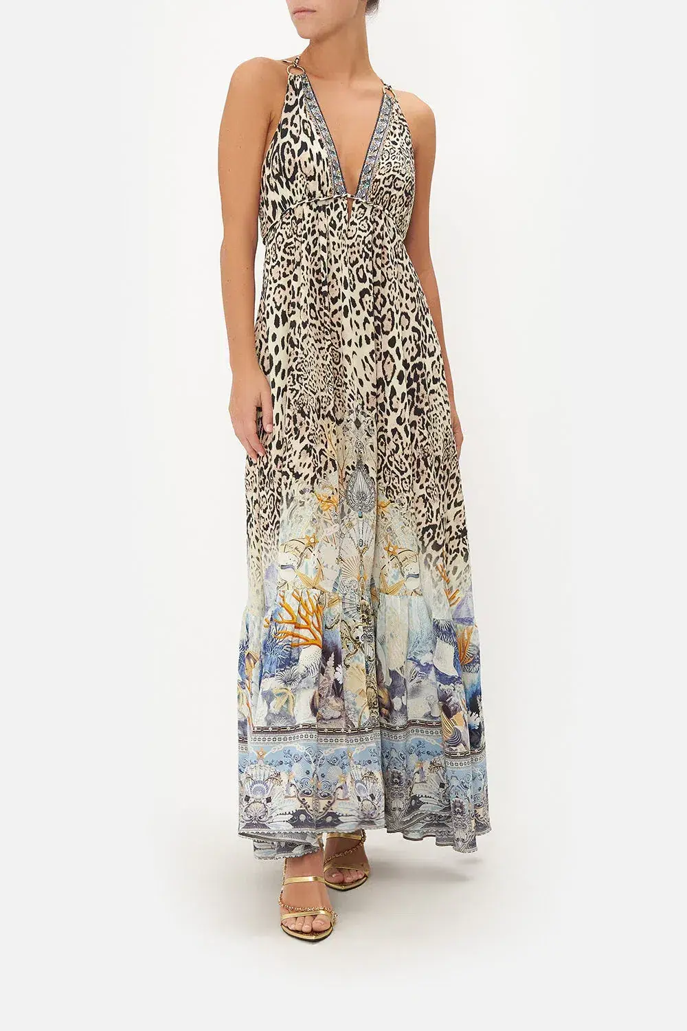 Camilla Seahorse Sonnet Tiered Dress Leopard Print Size XXL / AU 18 - Image 1