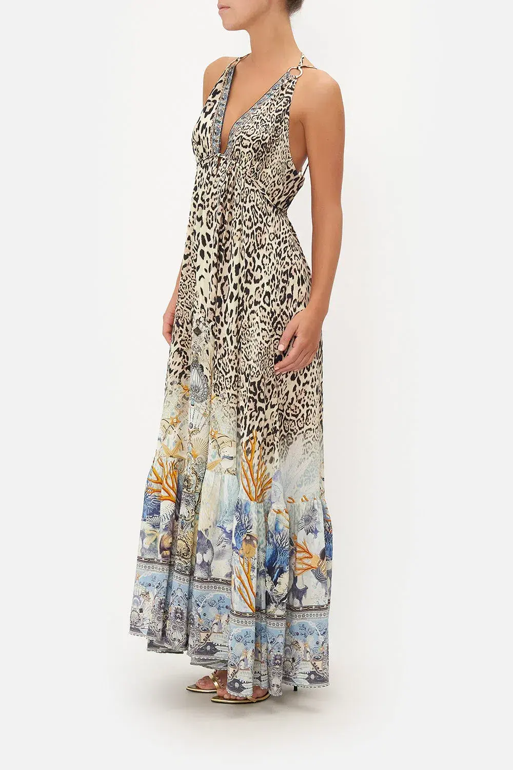 Camilla Seahorse Sonnet Tiered Dress Leopard Print Size XXL / AU 18 - Image 3