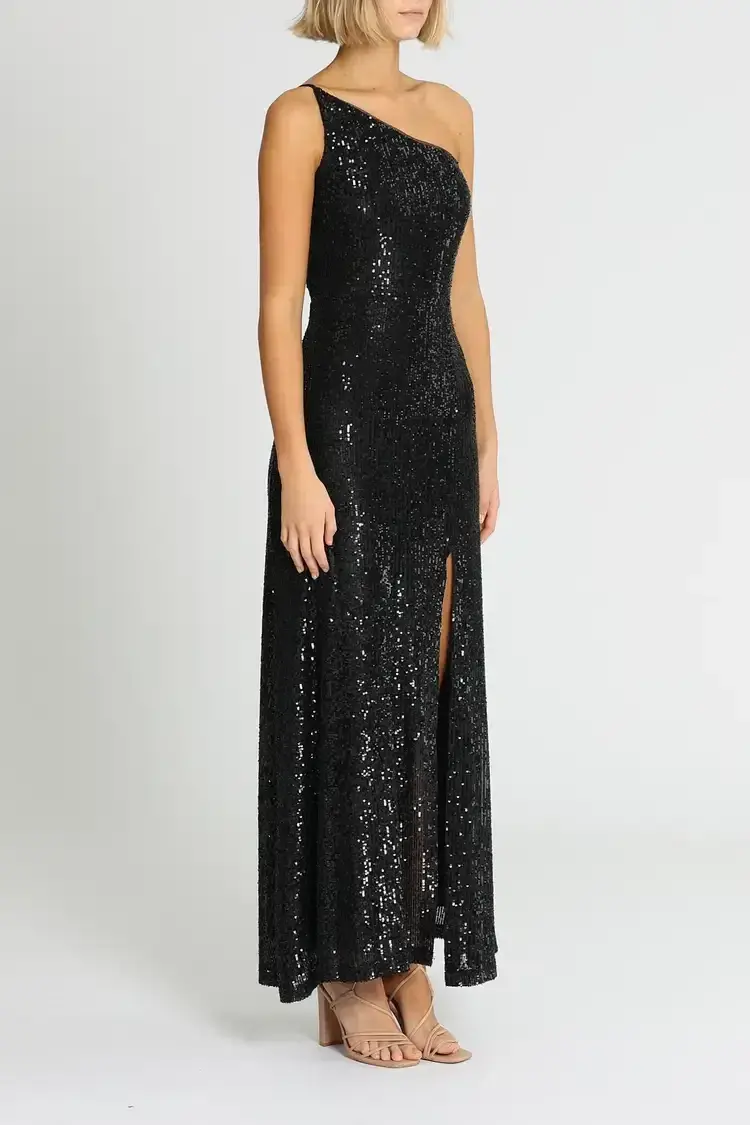 Montique Elle Sequin Gown in Black Size 10 - Image 2