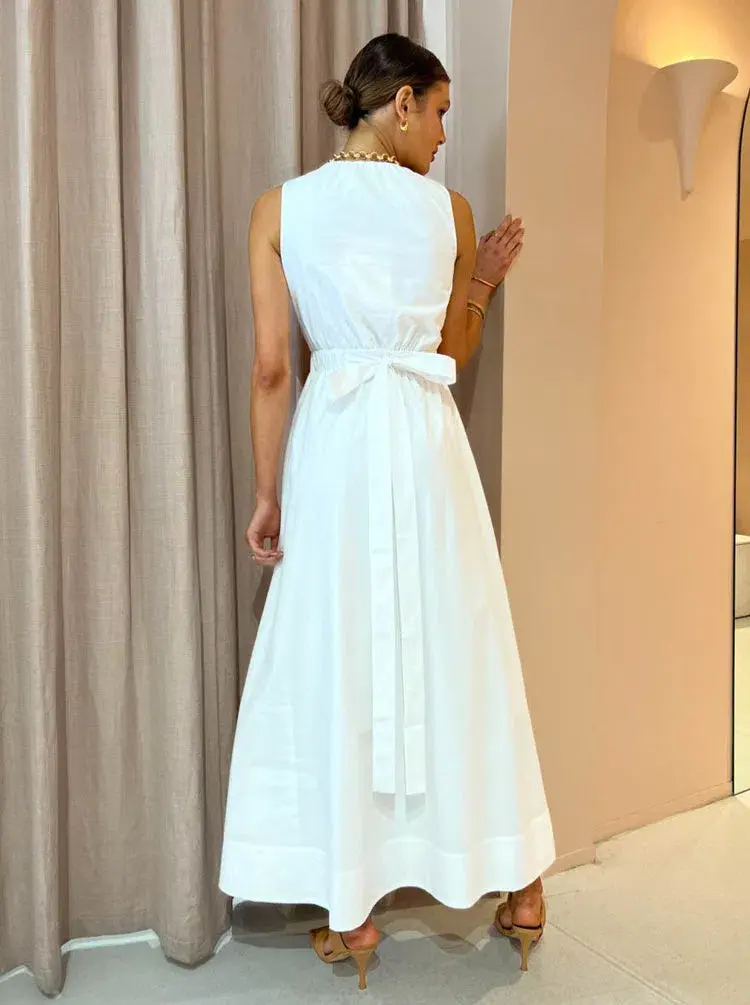 Sir The Label Dion Gathered Dress Ivory Blanc Size 1 / 8 AU  - Image 3