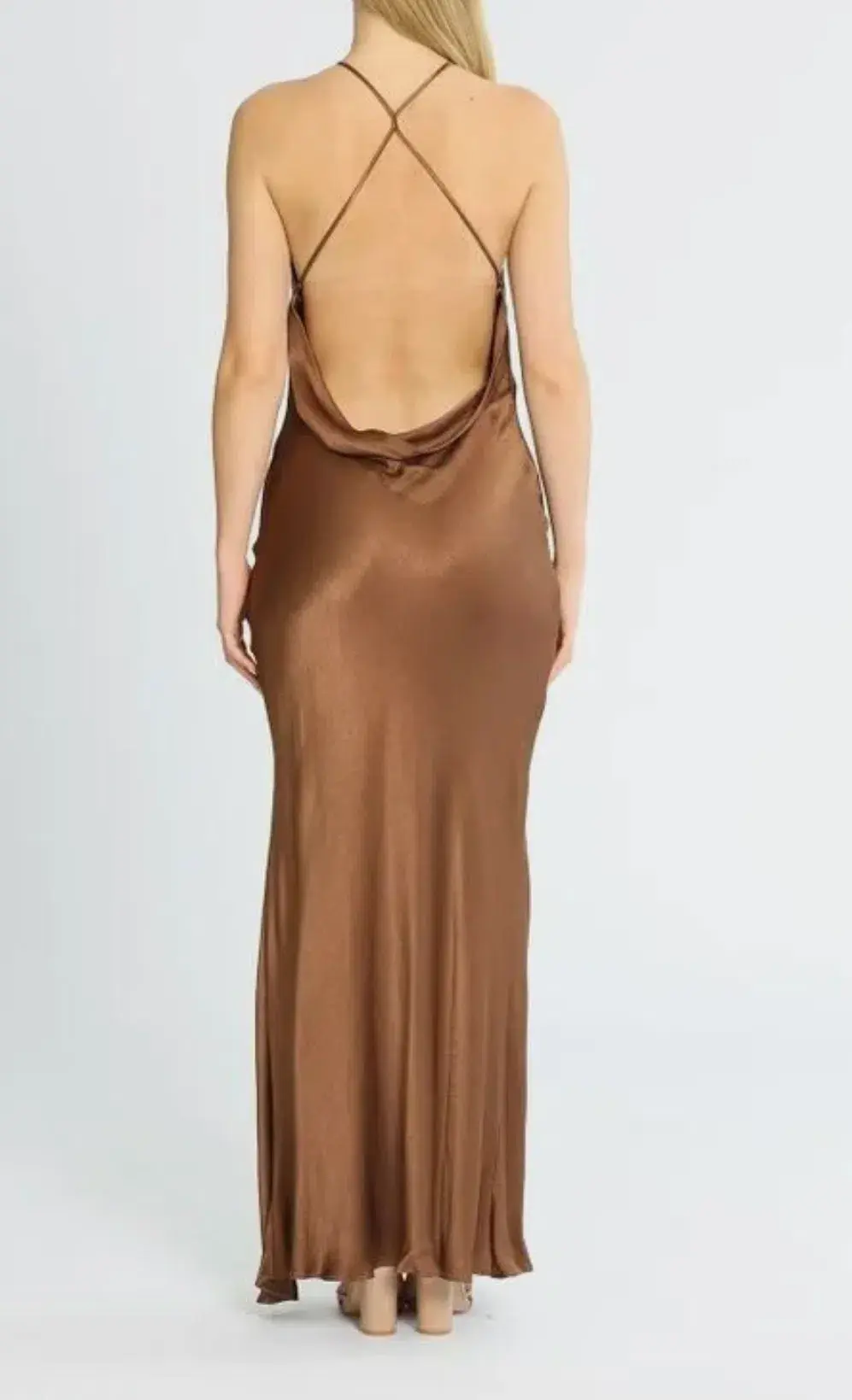 Bec & Bridge Annika Maxi Dress Brown Size 8 - Image 3