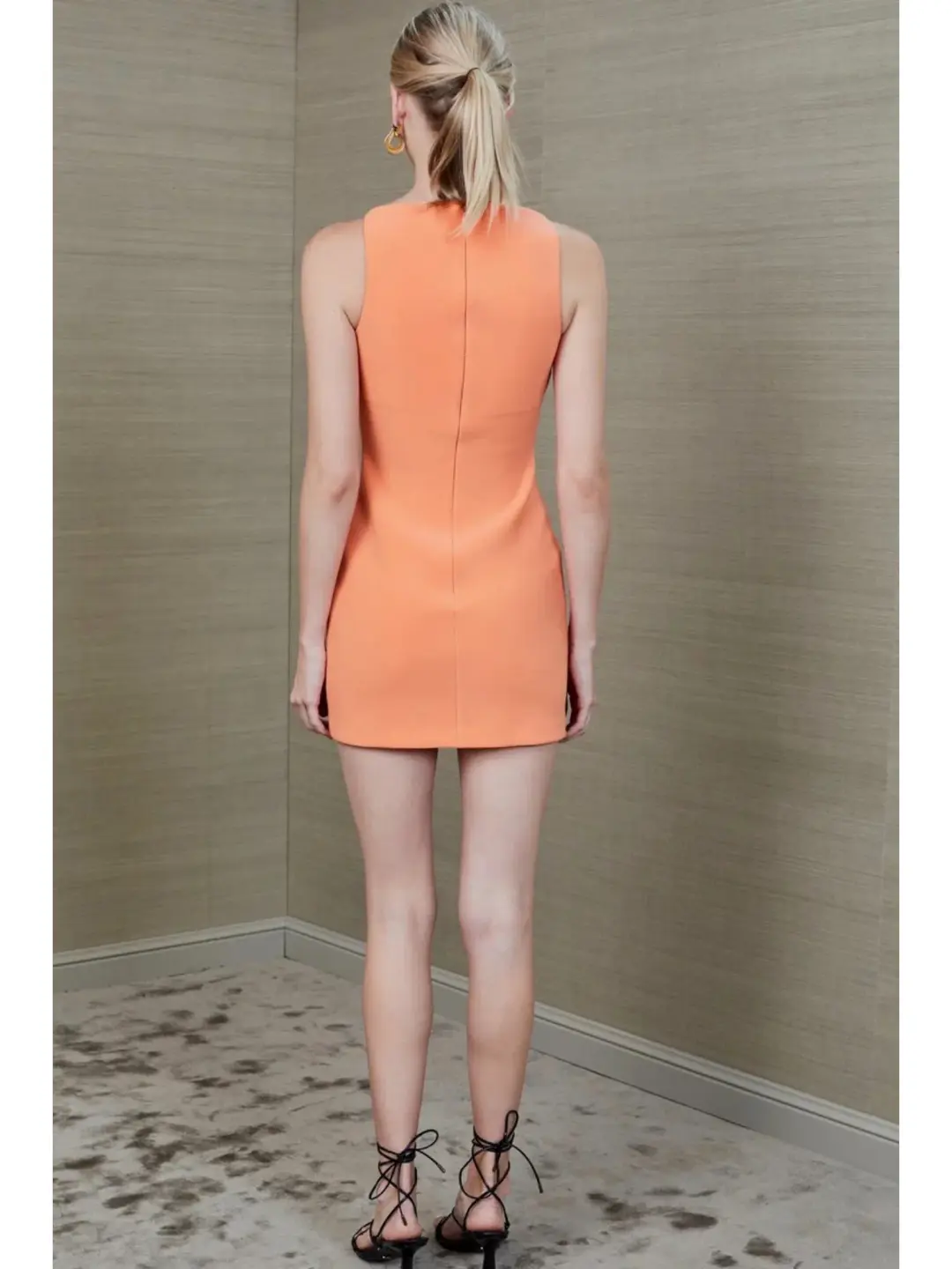 Bec & Bridge Clover Mini Dress Nectarine Orange Size AU 6 for rent on The Volte - main image
