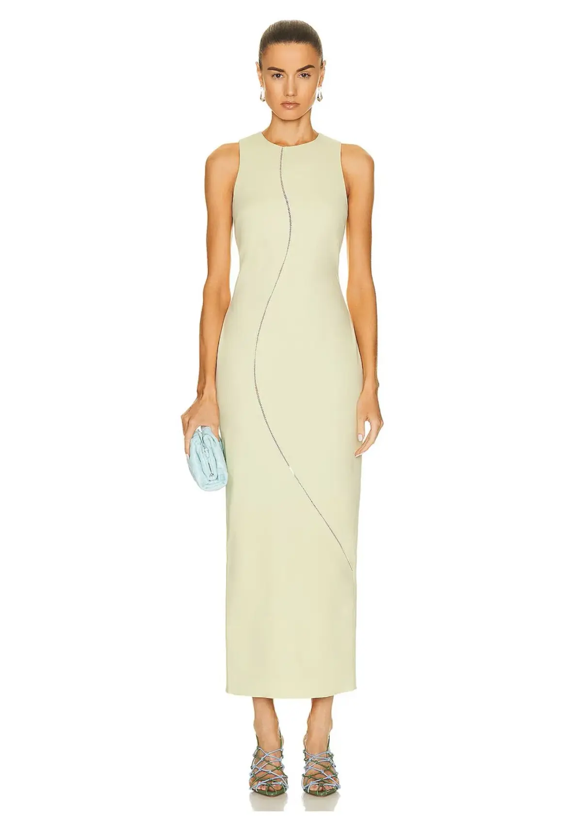 Sir The Label Esther Midi Dress Pistachio Green Size 2 / 10 AU - Image 1