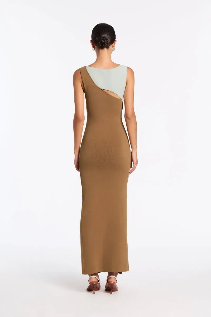 Sir The Label Nadja Cut Out Midi Dress Cinnamon Size 0 / 6 AU  - Image 2