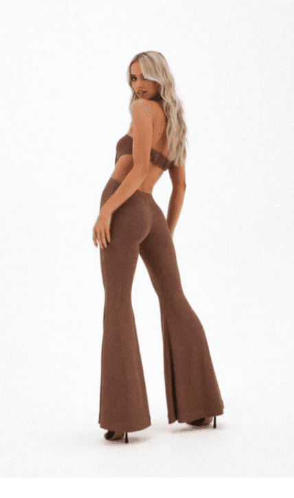  Natalie Rolt Olympia Jumpsuit Metallic Bronze Size 6 - Image 1