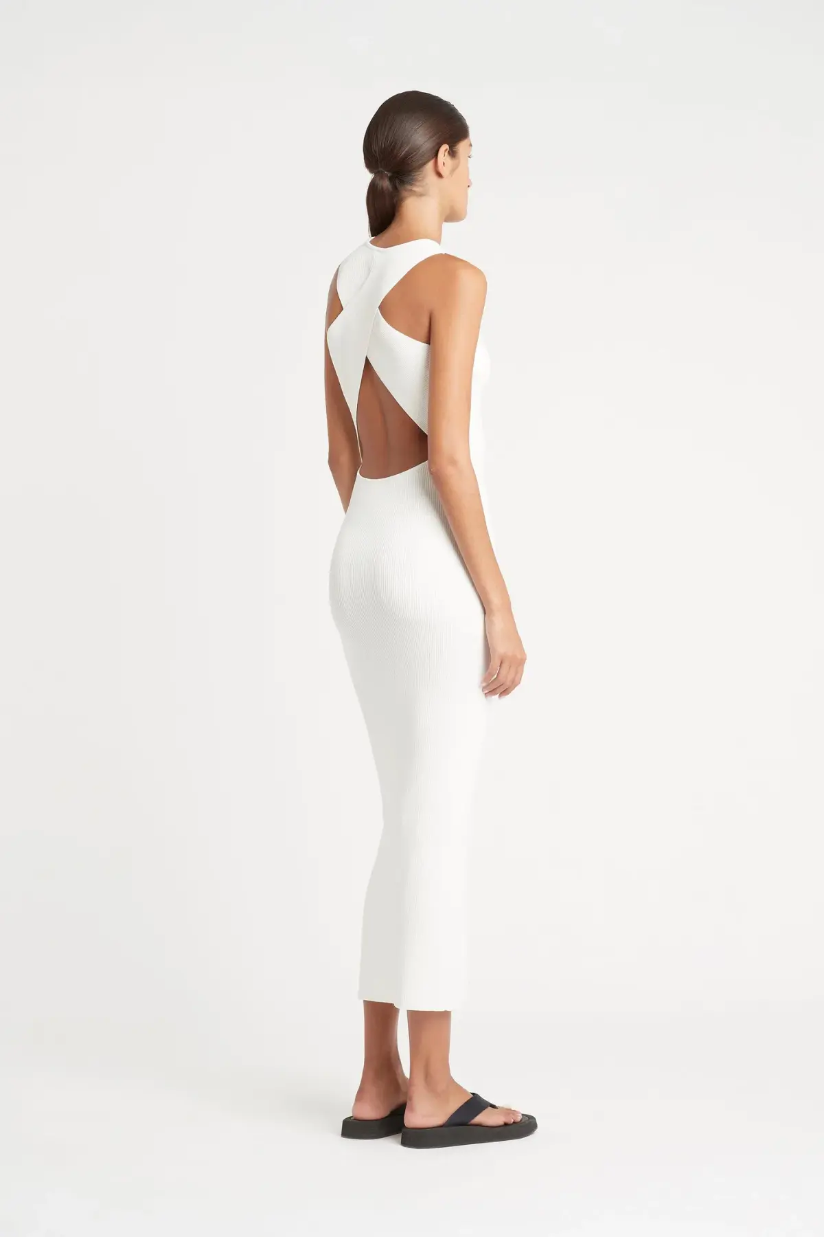 Sir The Label Celena Cross Back Midi Dress Ivory Size 1 / 8 AU - Image 2