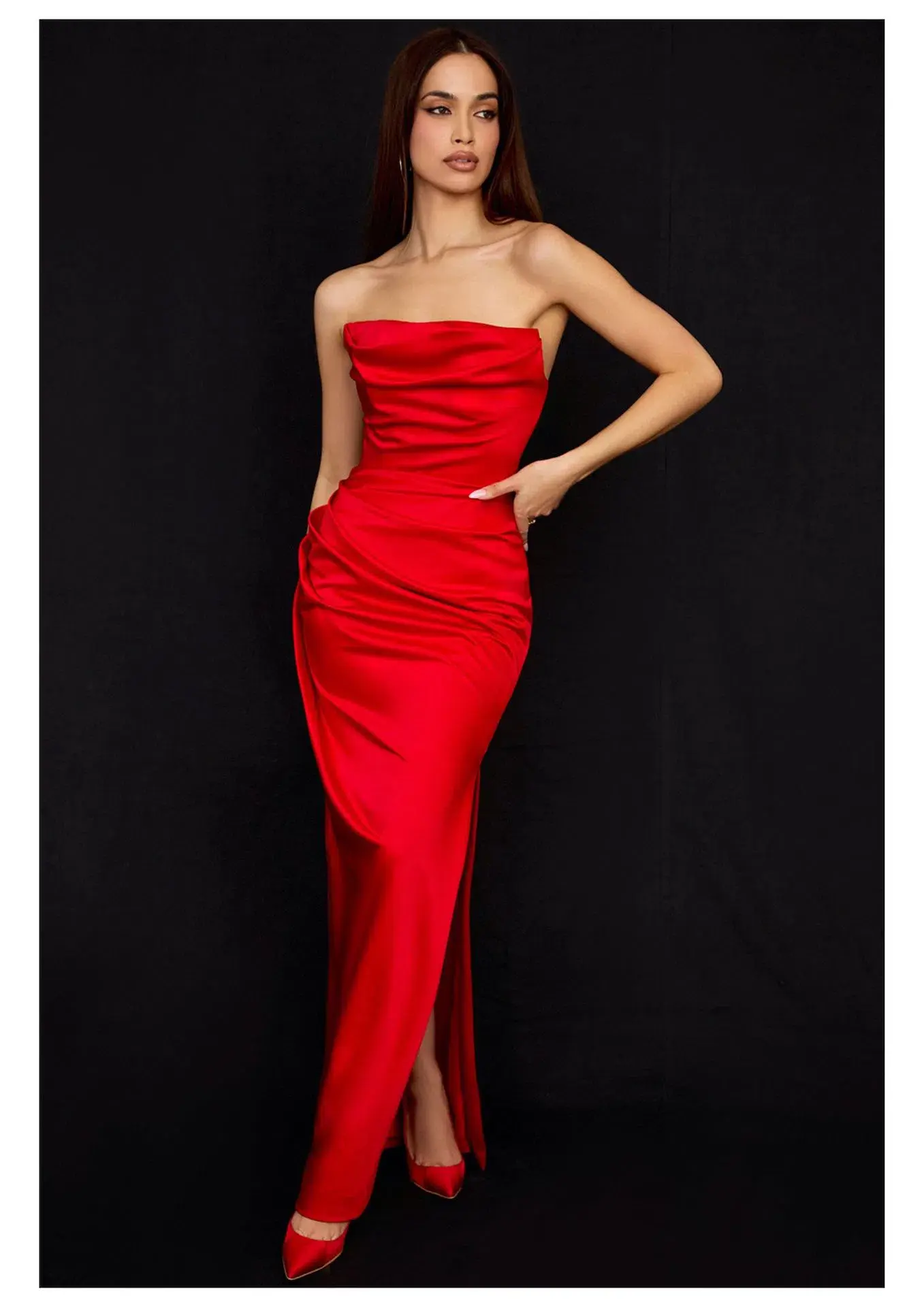 House Of CB Adrienne Strapless Corset Dress Scarlet Red Size M / AU 10  - Image 1