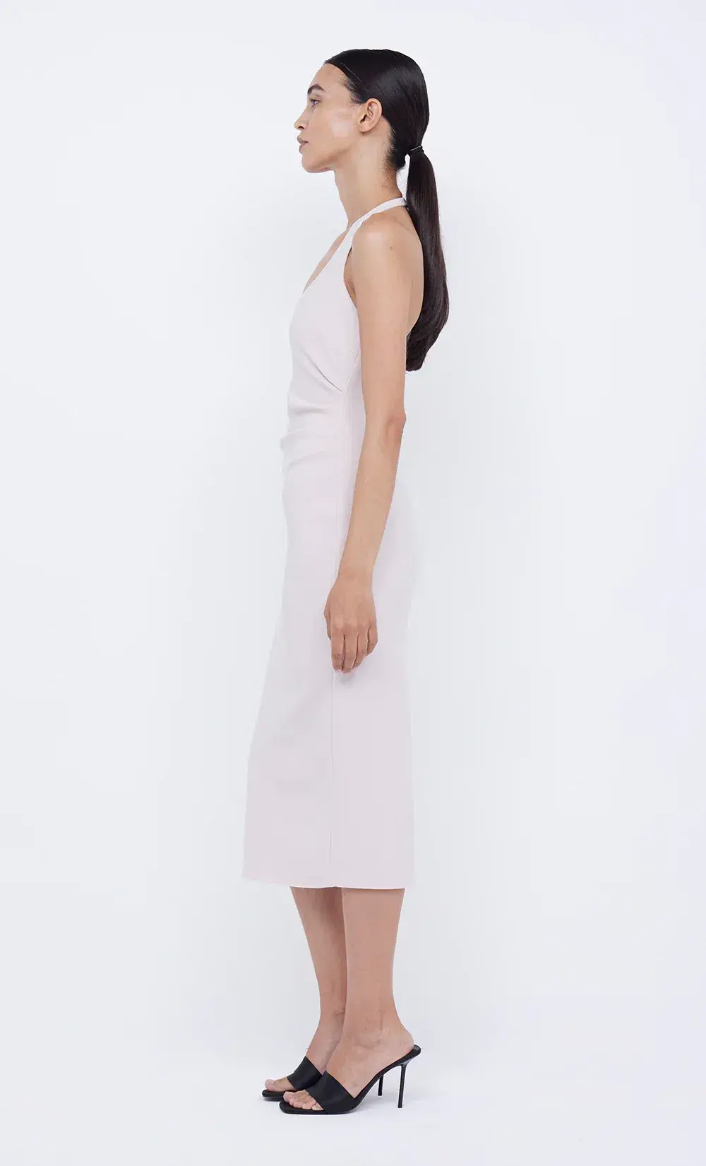 Bec & Bridge Cyndie Halter Midi Dress Vanilla Bean Size AU 8 - Image 4