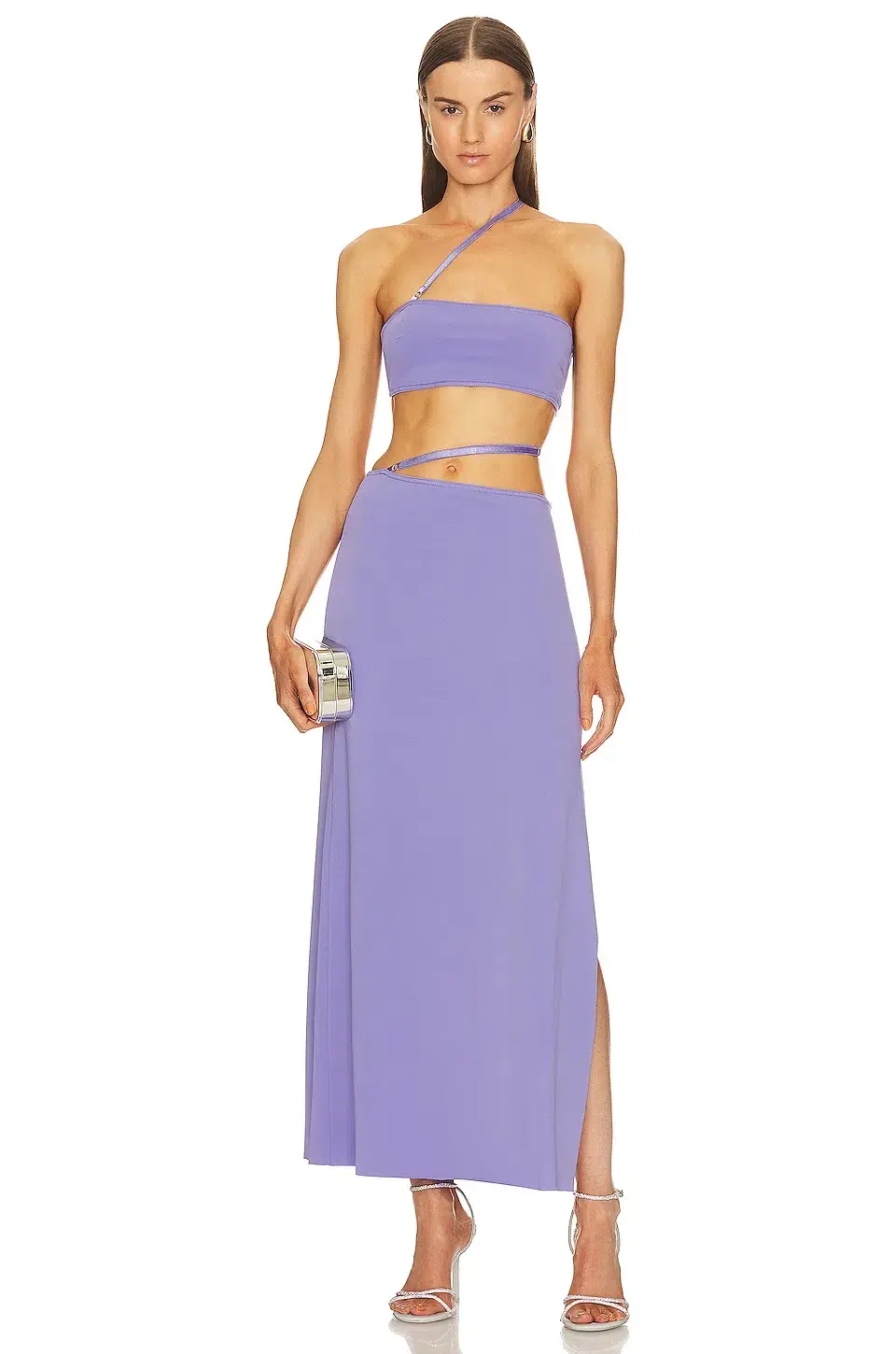 Bec & Bridge Zadie Crop Top & Strap Maxki Skirt Set Grape Purple Size 8 - Image 4