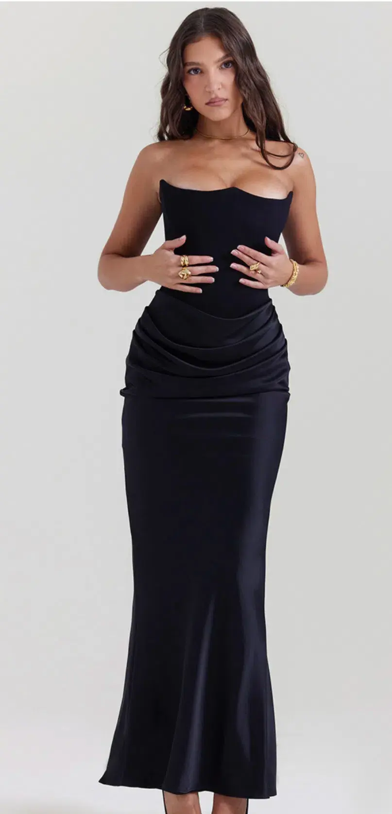 House of CB Persephone Strapless Corset Dress Black Size M / AU 10 - Image 2