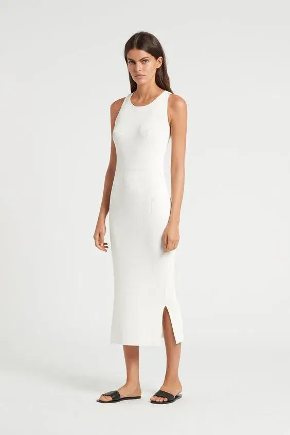 Sir the Label Marcelle Open Back Midi Dress White Size AU 6 - Image 1