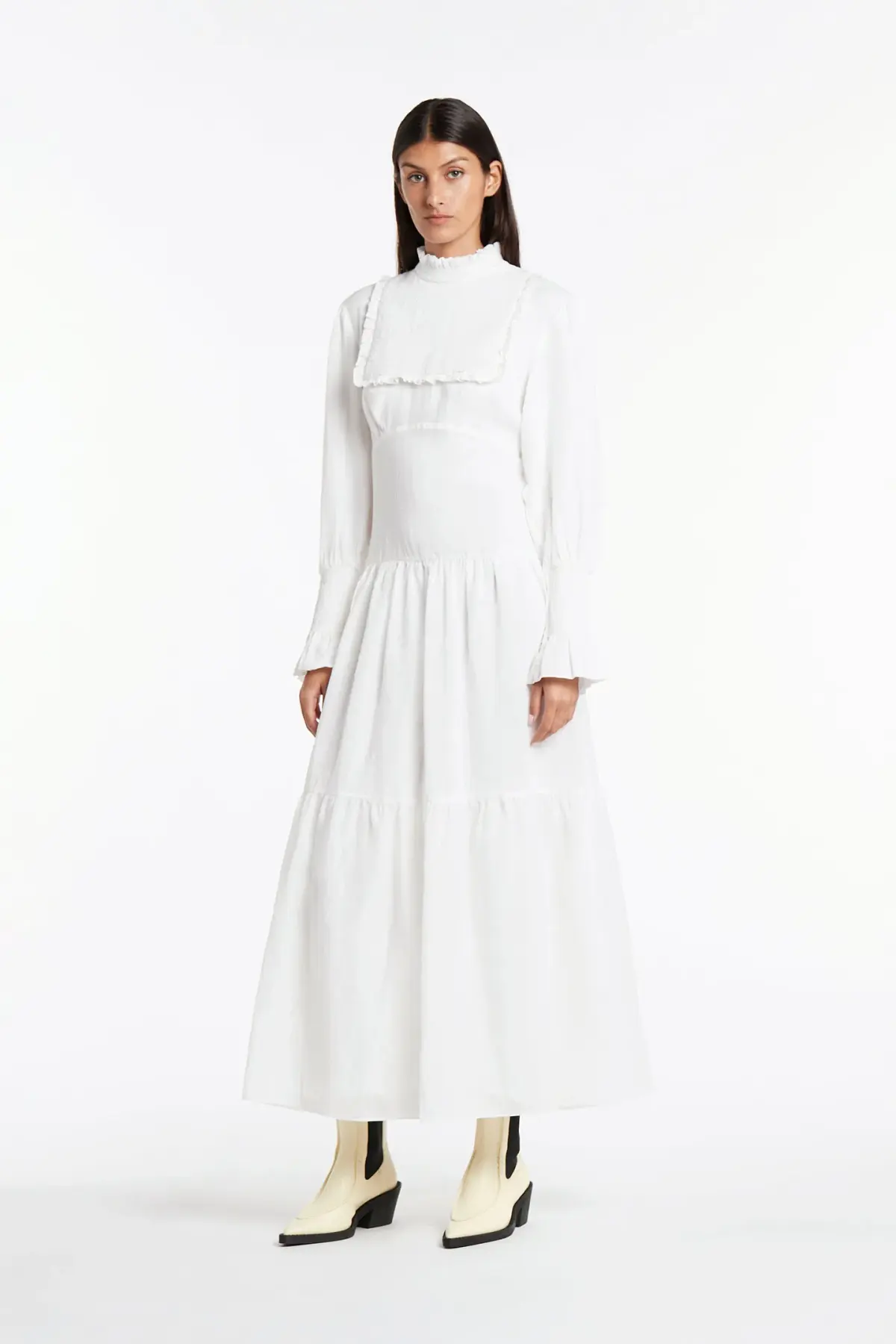 Sir The Label Diana Smocked Gown Ivory Size 1/AU 8 - Image 2