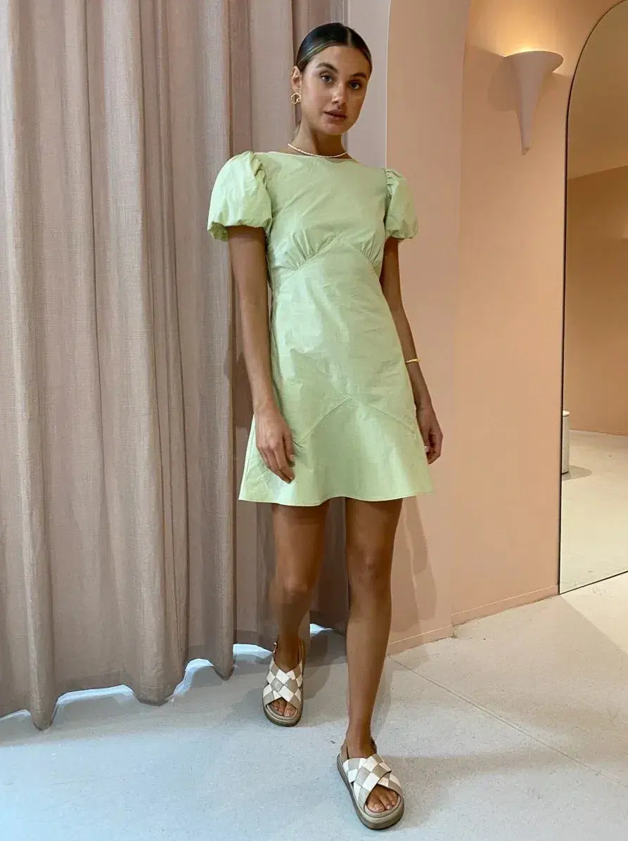 Sir The Label Panelled Mini Dress Pistachio Size 1 / AU 8 - Image 1