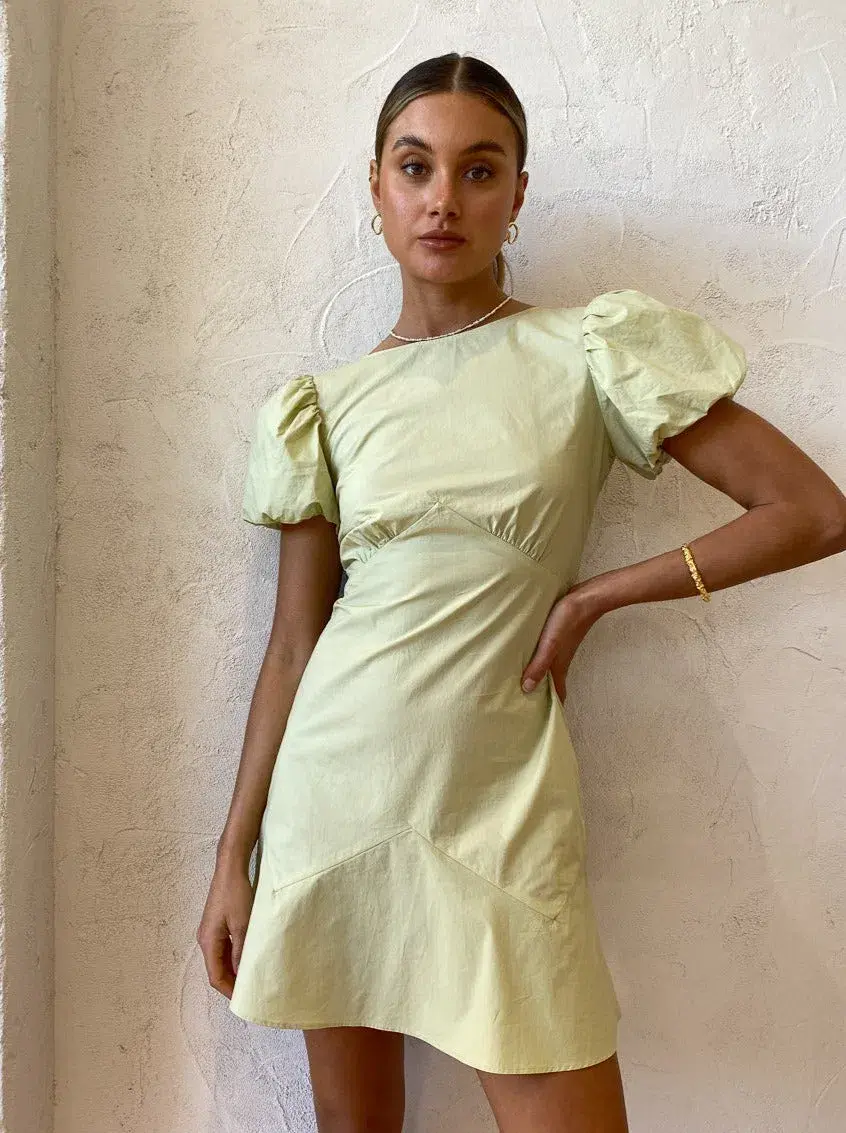 Sir The Label Panelled Mini Dress Pistachio Size 1 / AU 8 - Image 2