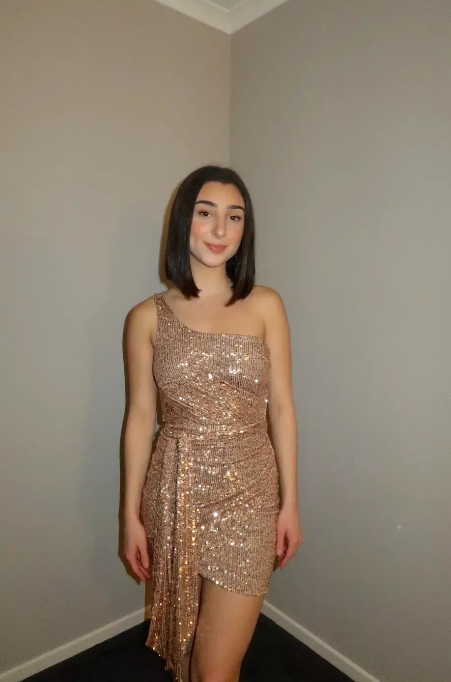 Nookie Plazzo Mini Dress Rose Gold Size XS / AU 6 - Image 2