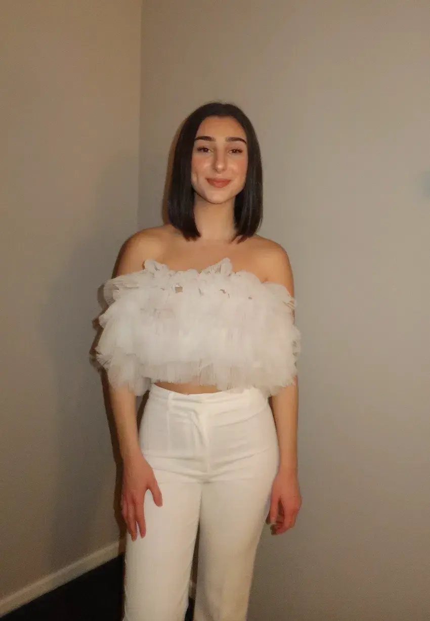 Selezza London Noelle Tulle Top White Size 6 - Image 1