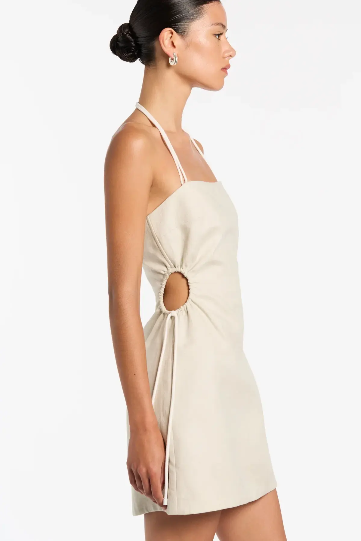 Sir The Label D'Orsay Corded Strapless Mini Dress Ecru Size 8 - Image 2
