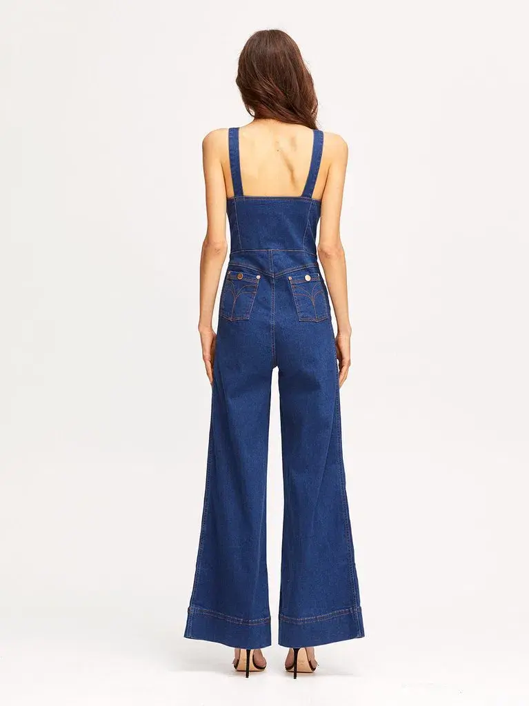 Alice McCall Quincy Overalls Indigo Size 4 - Image 2