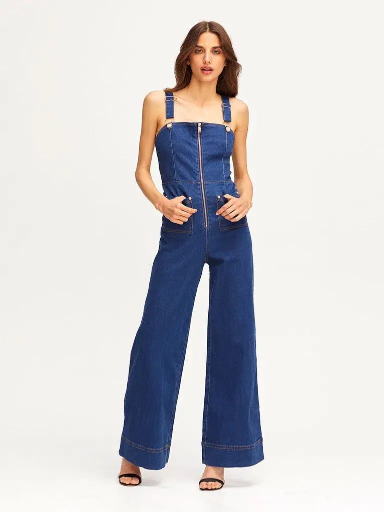 Alice McCall Quincy Overalls Indigo Size 4 - Image 1