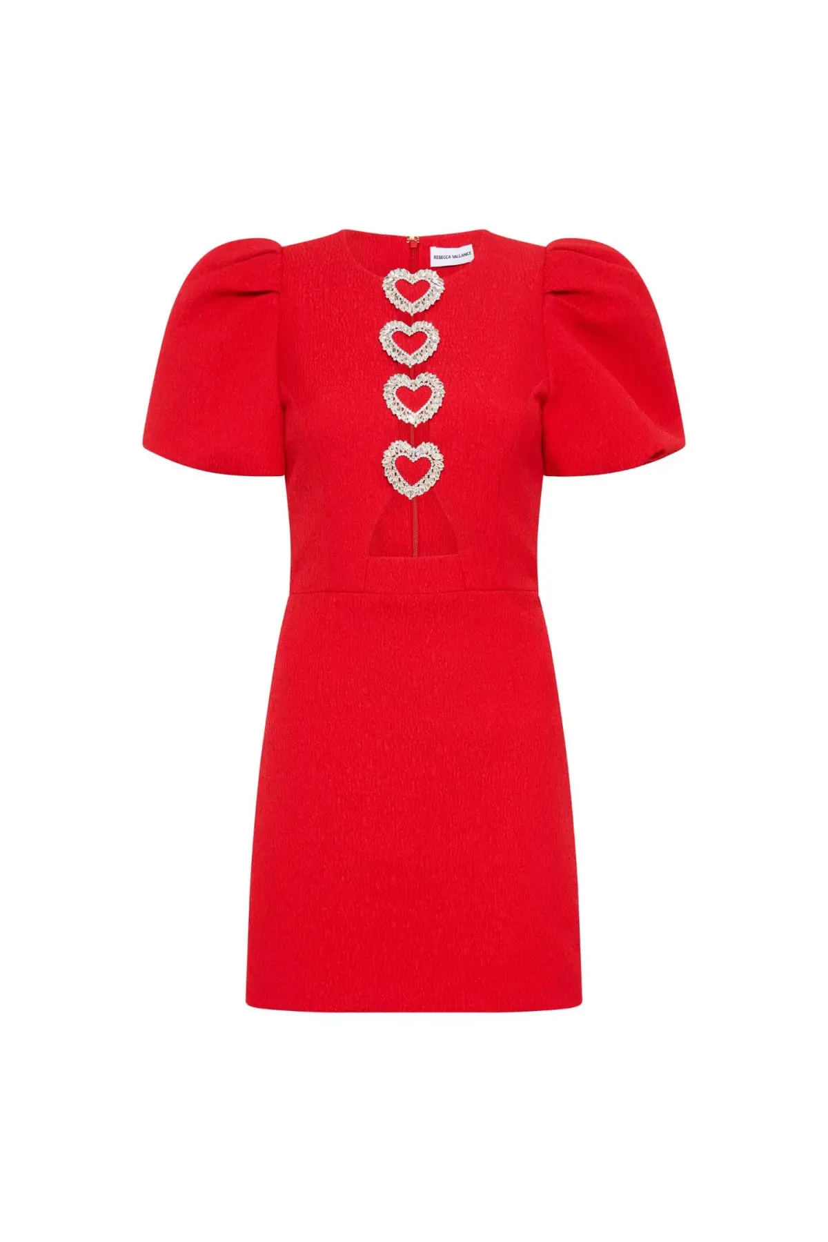 Rebecca Vallance Chiara Puff Sleeve Mini Dress Red Size 12 - Image 3