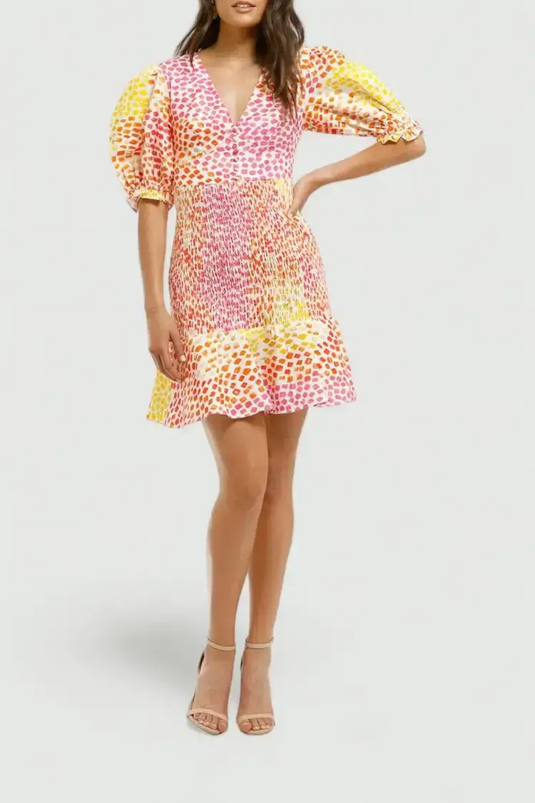 Ministry of Style Gazania Mini Dress Multi Print Size 12 - Image 2