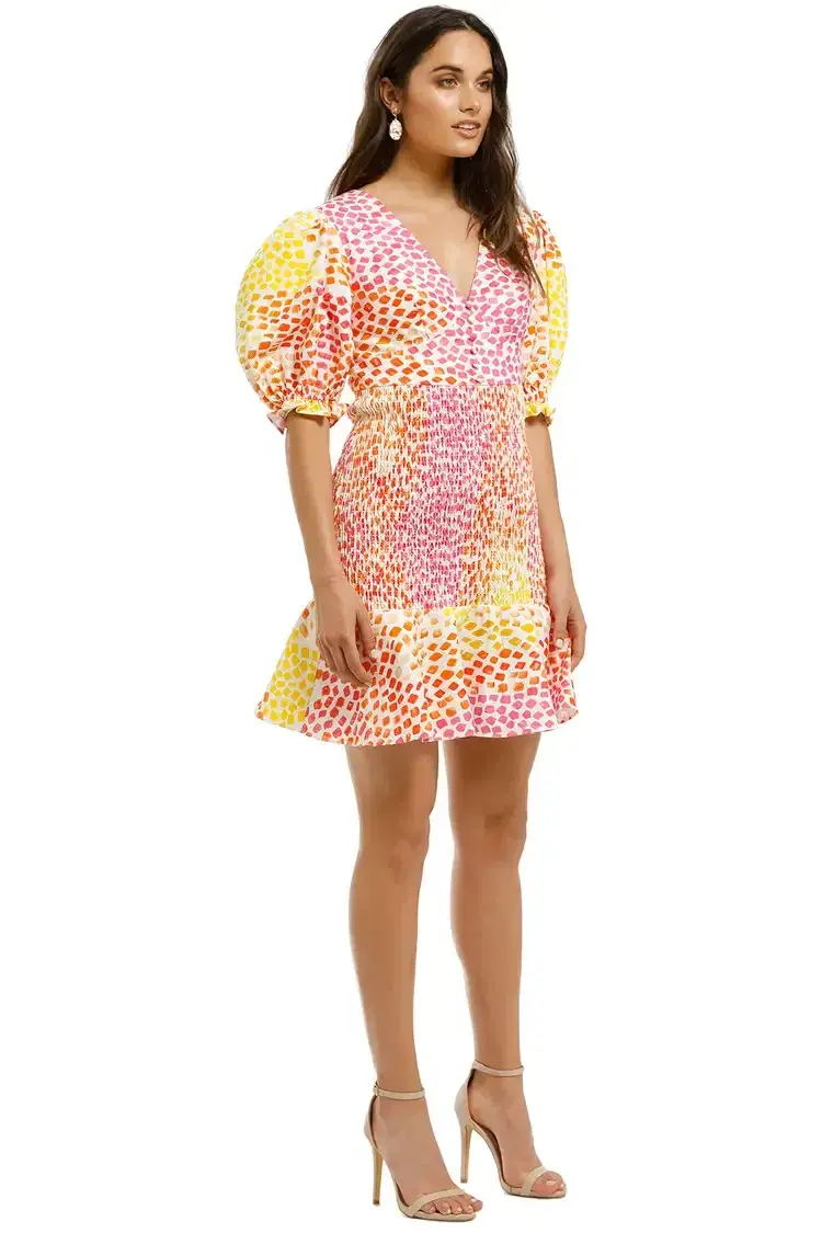 Ministry of Style Gazania Mini Dress Multi Print Size 8 - Image 1