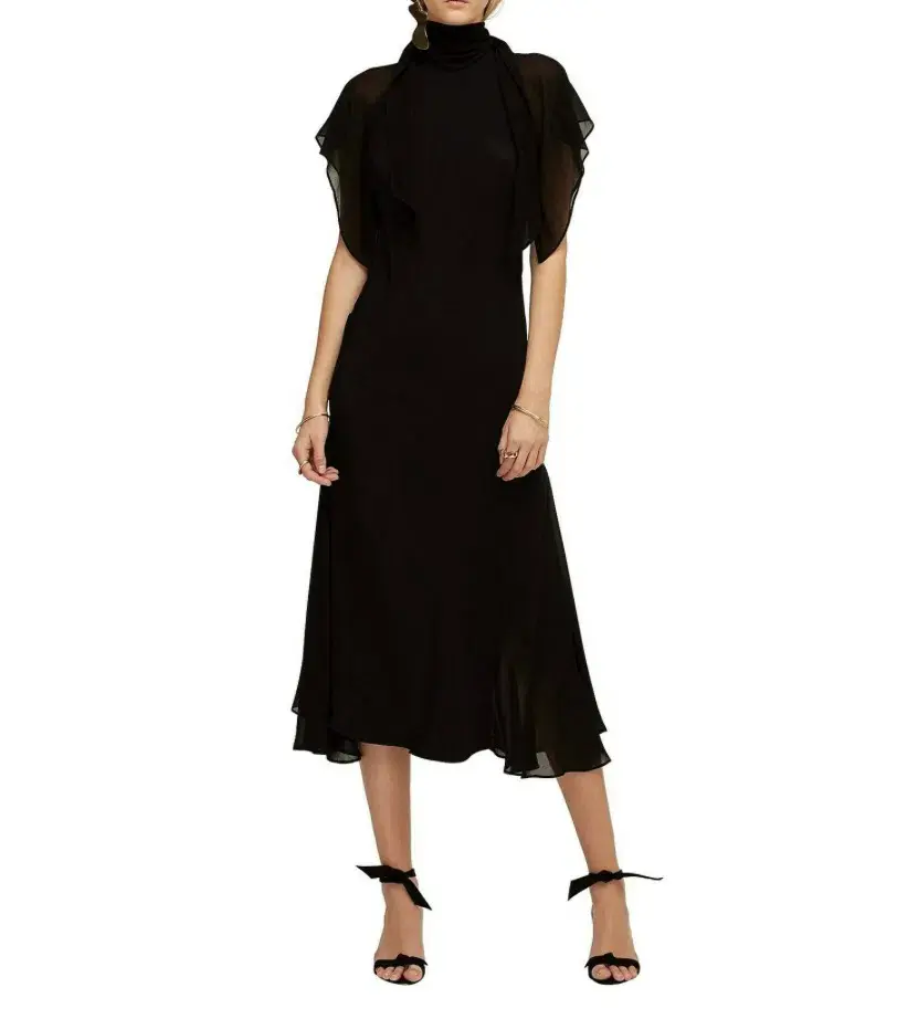 Lover Serene Midi Dress Black Size 6 - Image 1