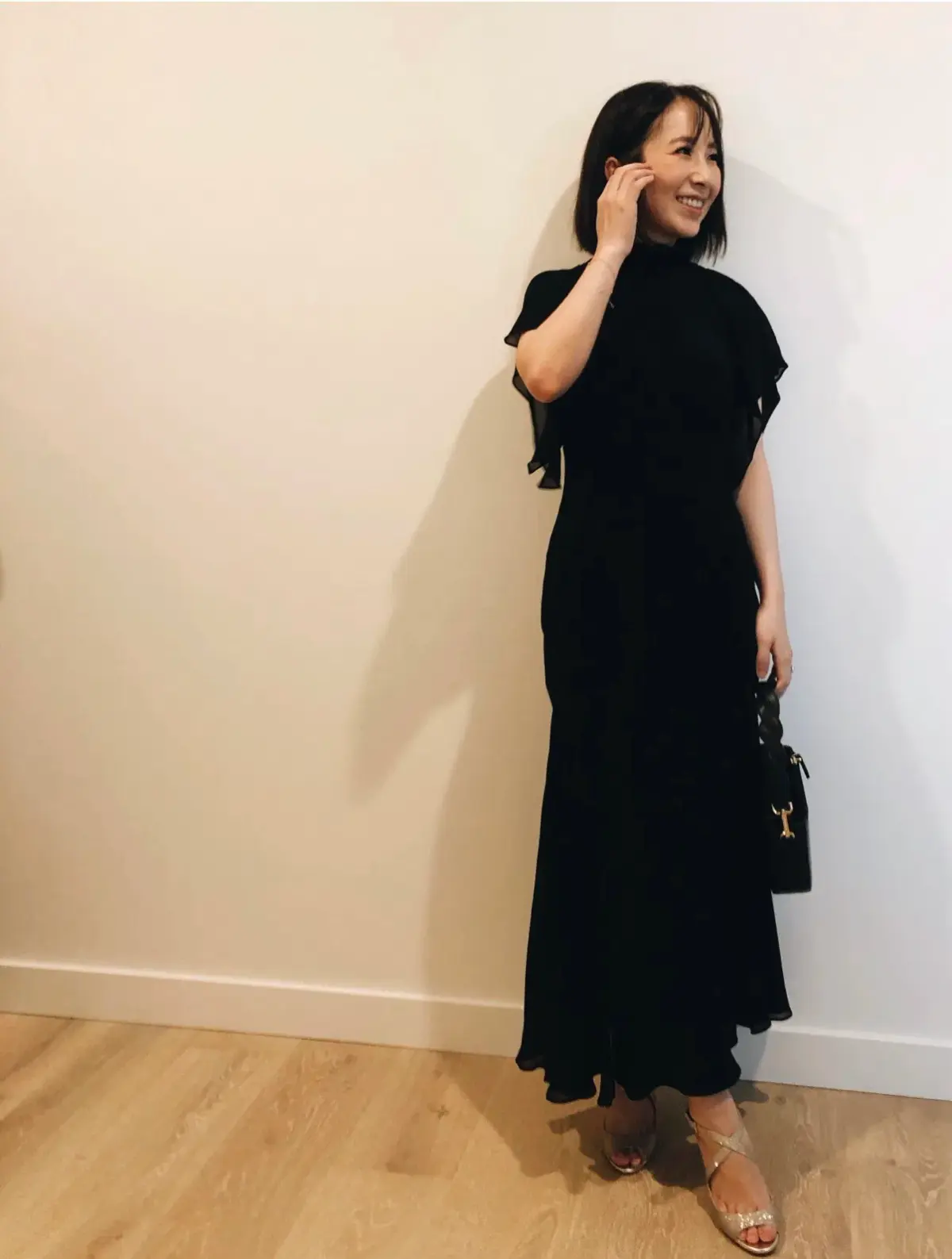 Lover Serene Midi Dress Black Size 6 - Image 1