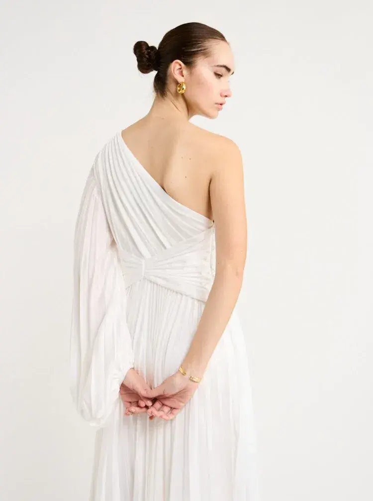 Acler Calais Dress Ivory Size 10 - Image 3