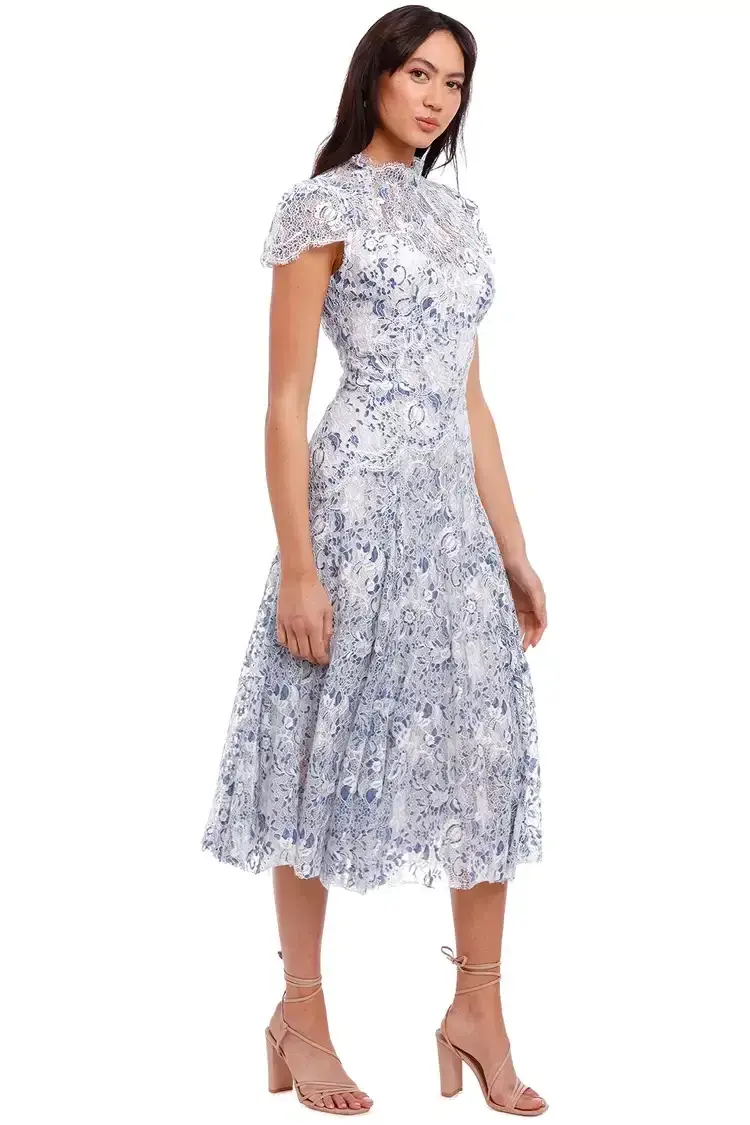 Moss and Spy Elodie Dress in Blue Size 12 for rent on The Volte - main image