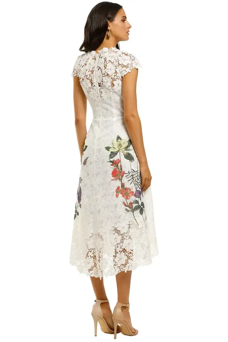 Moss and Spy Fleur Dress in White Size 8 - Image 3