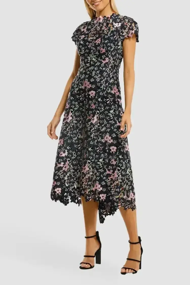 Moss and Spy Birdy Dress in Floral Size 16 for rent on The Volte - main image