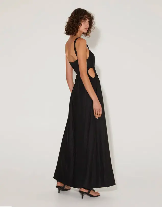 Hansen and Gretel Carlos Maxi Dress Black Size 8 for rent on The Volte - main image