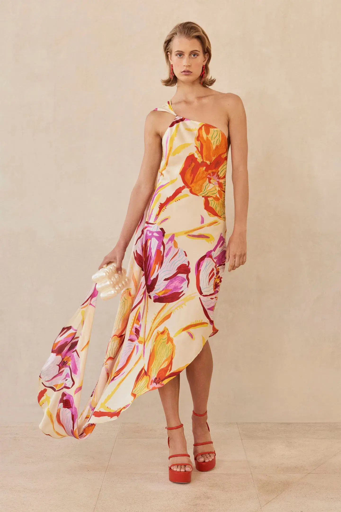 Cult Gaia Trysta Dress Watercolour Floral Print Size S / Au 8 - Image 2