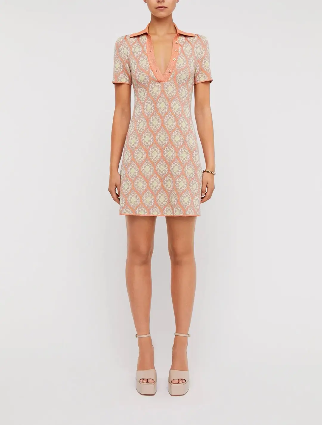 Scanlan Theodore Knit Brocade Mini Dress Print Size S / AU 8 for rent on The Volte - main image