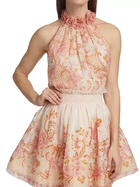 Zimmermann Postcard Flip Skirt and Blouse Set Print Size 3 / AU 14  - Image 2