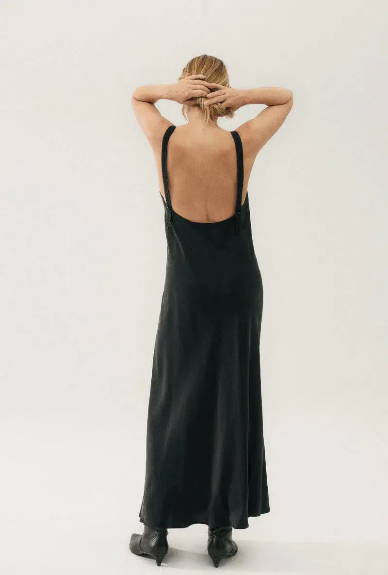 Silk Laundry Deco Ruched Dress Black Size M / AU 10 - Image 3