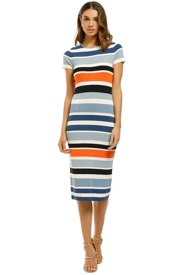 By Jonny Side Line Peplum Tee Dress Multi Size 12 - Image 1