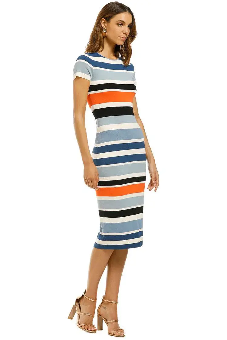 By Jonny Side Line Peplum Tee Dress Multi Size 12 - Image 2