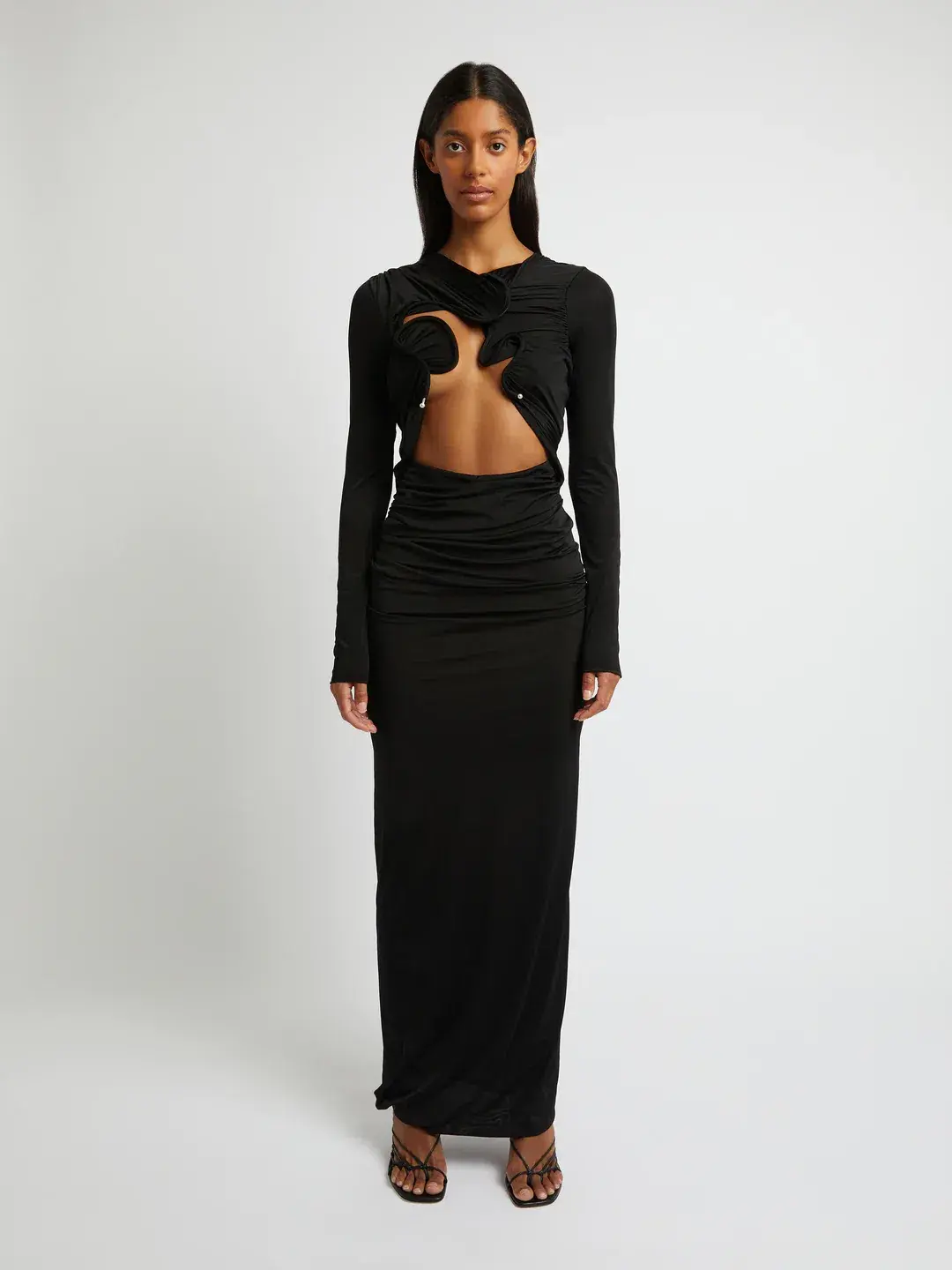 Christopher Esber Venus Long Sleeve Dress Black Size 6 - Image 1