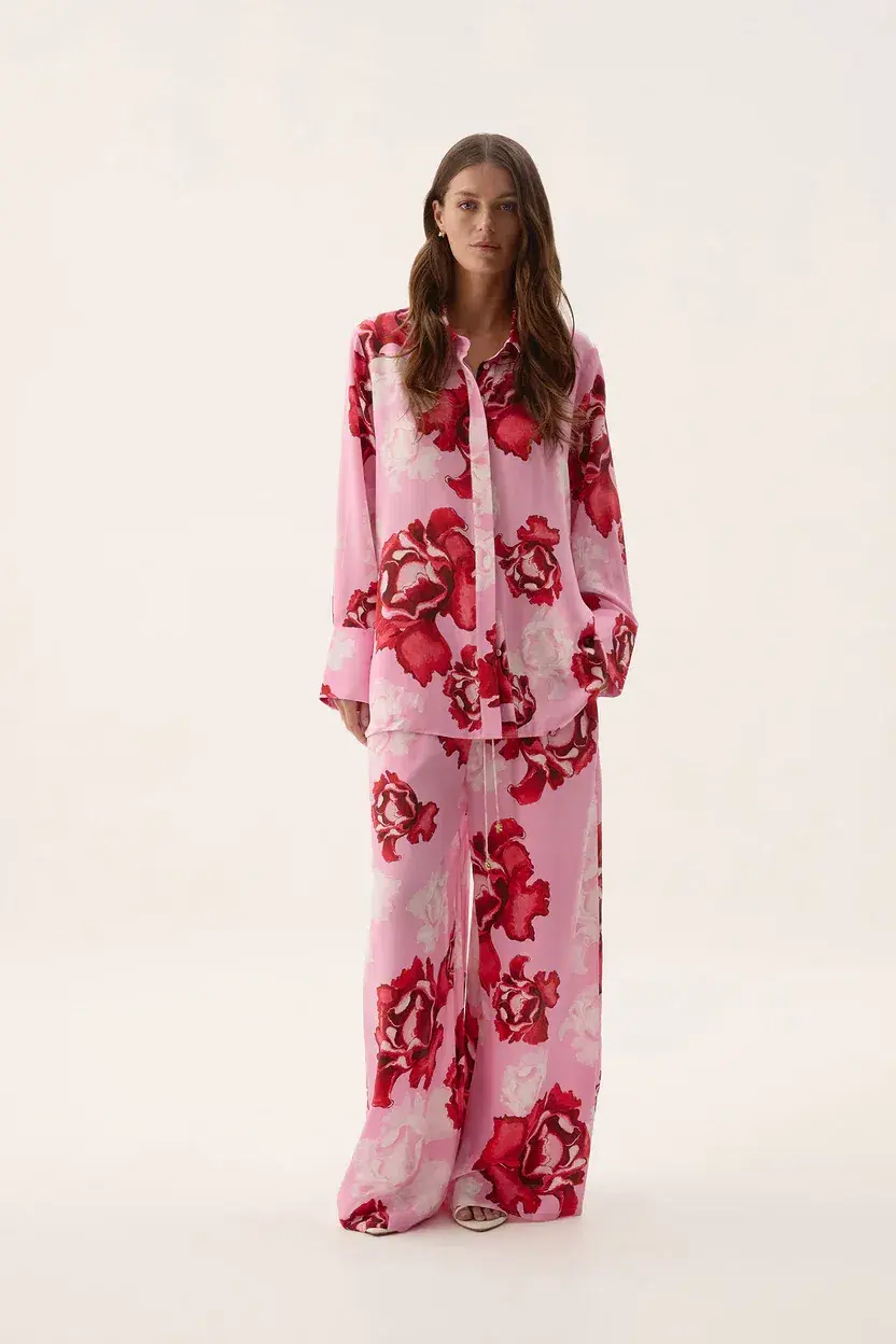 Aje Atomic Silk Shirt size 6 and Relaxed Pants size 8 - Image 1