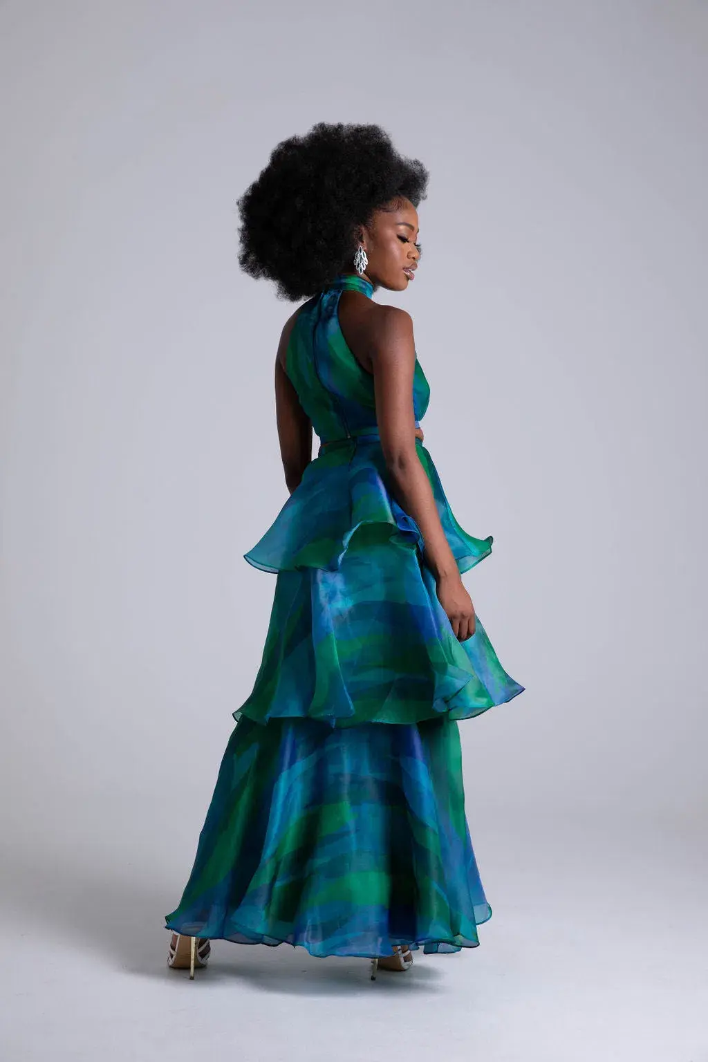 Yaura Faari Set in Aquarelle Blue Green Multi Size 14 - Image 4