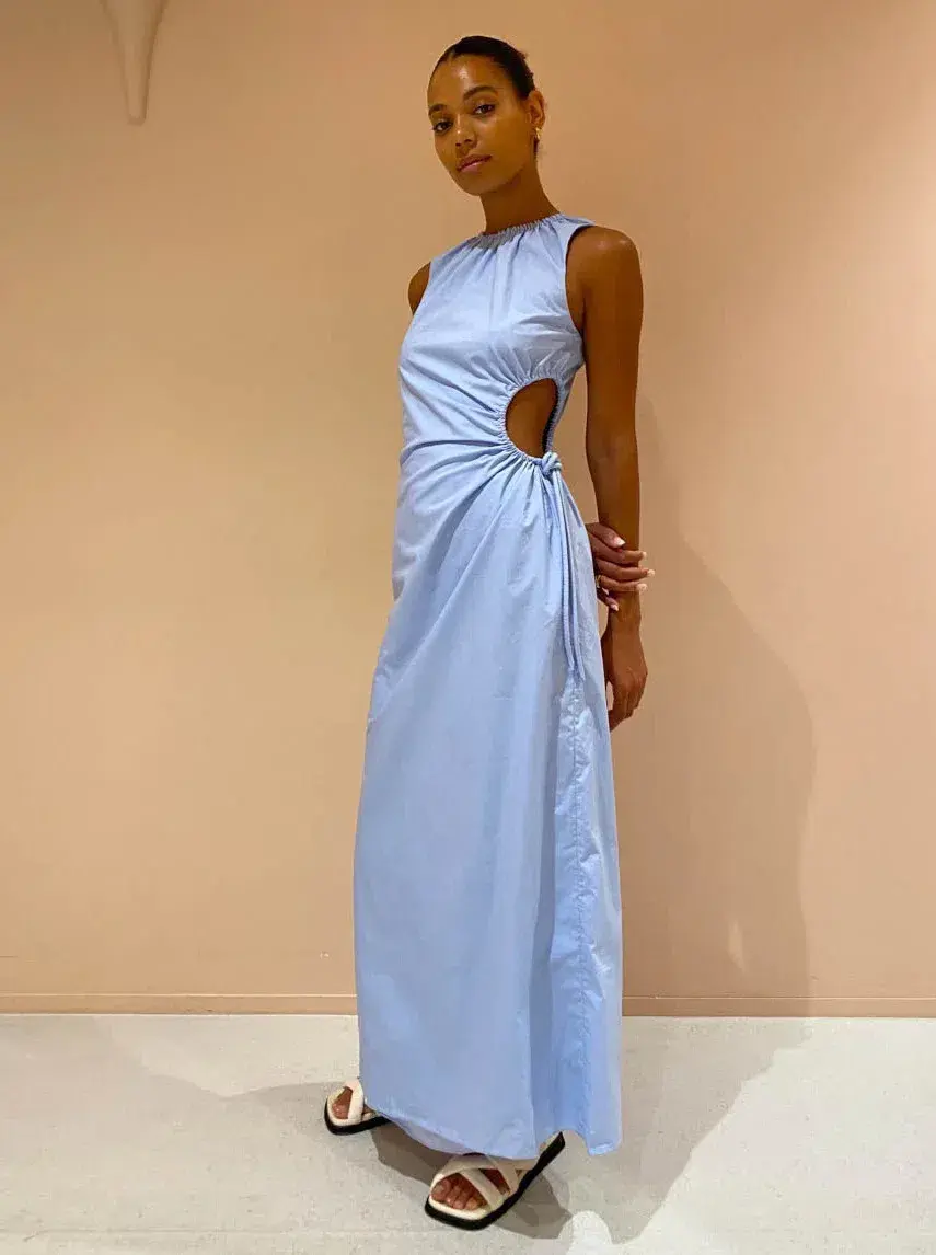 Sir the Label Ilkin Cut Out Dress in Ice Blue Size 1 / AU 8 - Image 3