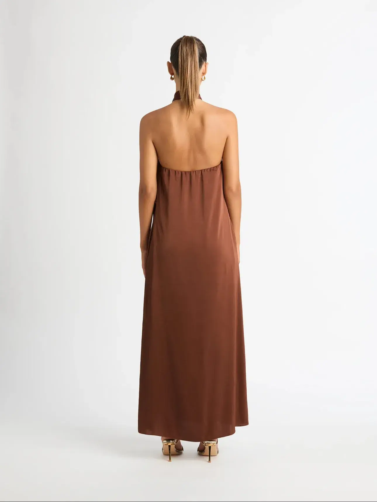 Sheike Destiny Maxi Dress Brown Size 10 - Image 2