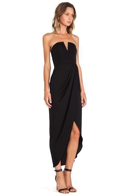 Shona Joy V Bustier Dress Black - Image 2