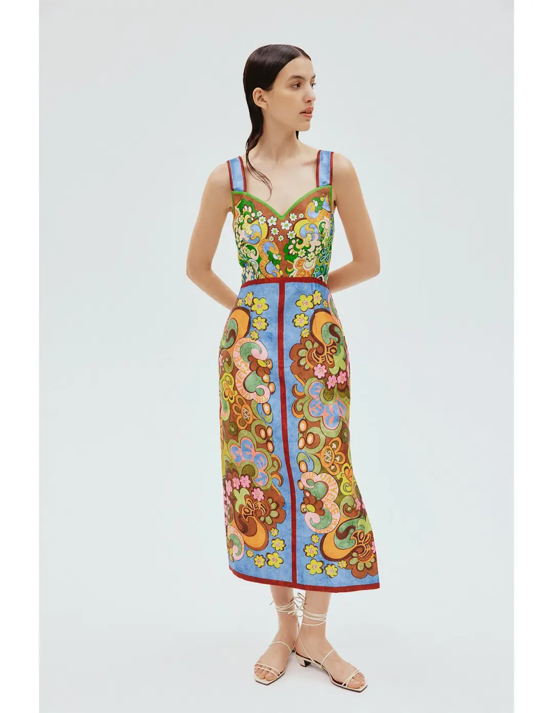 Alemais Dreamer Corset Midi Dress Multi Size AU 8 for rent on The Volte - main image