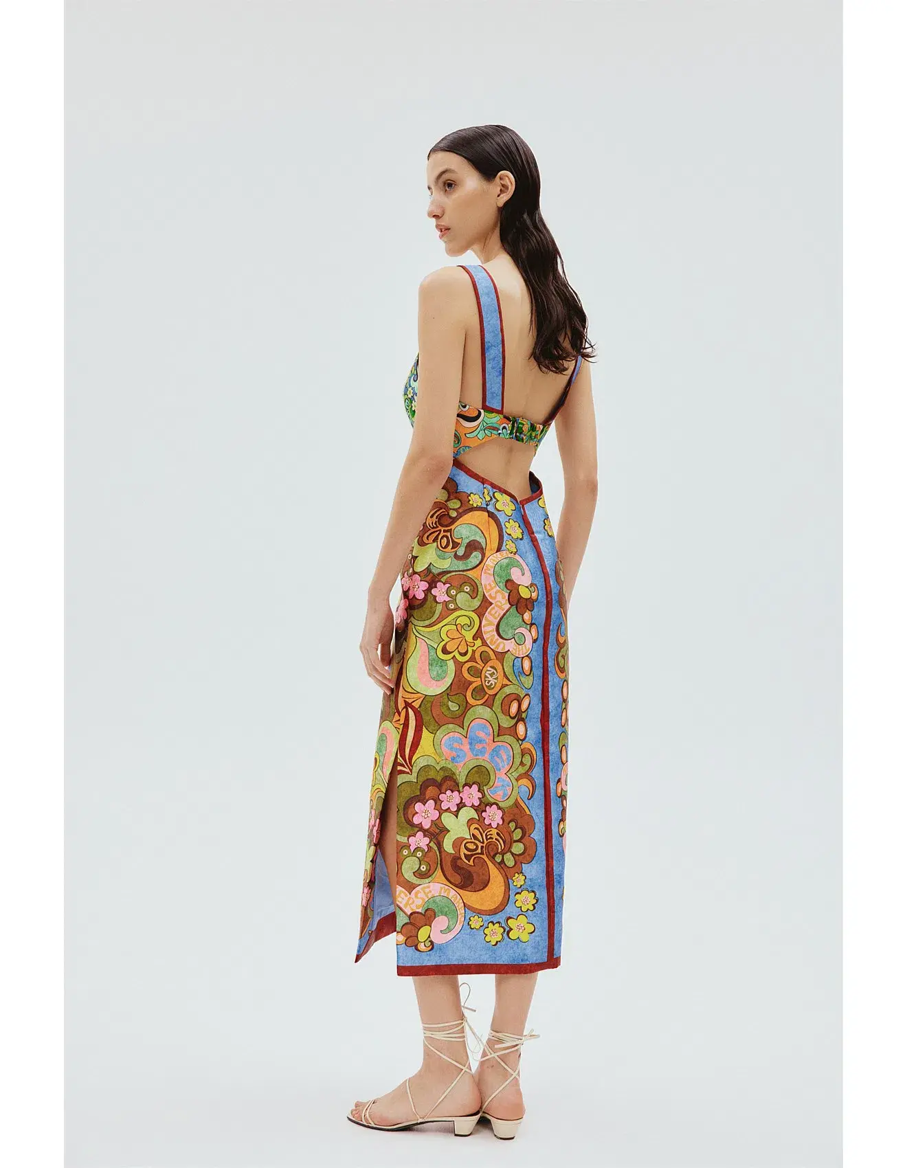 Alemais Dreamer Corset Midi Dress Multi Size AU 10 - Image 2