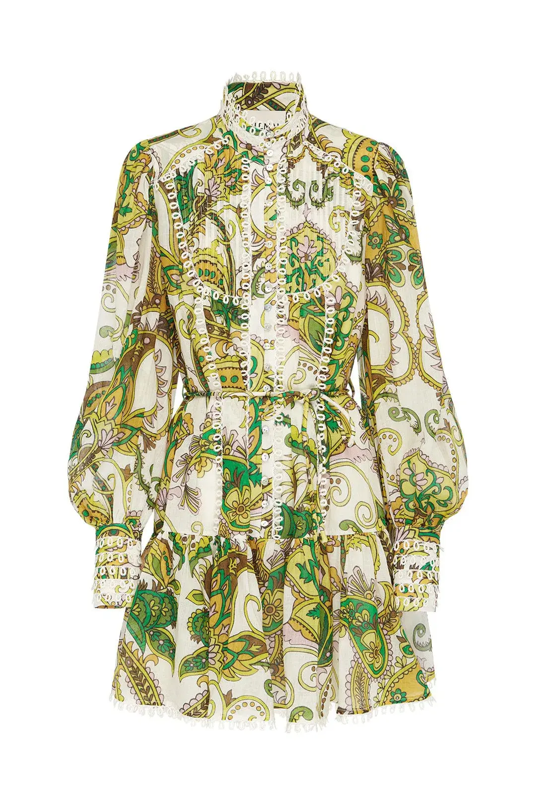 Alemais Octavia Ruffle Mini Dress Multi Size 8 - Image 4