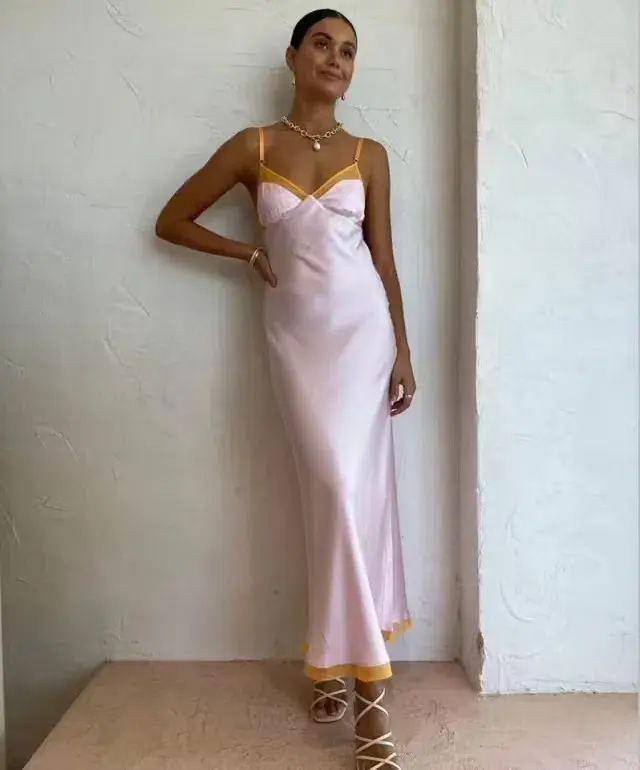 Bec & Bridge Joelle Maxi Dress Quartz Pink Size 10 - Image 3